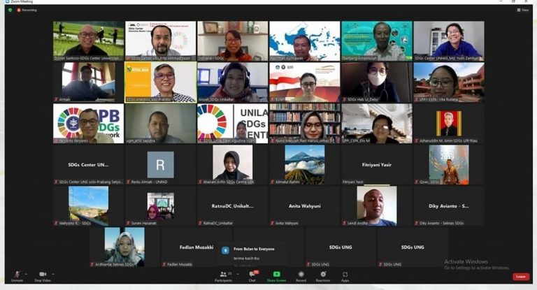 Workshop Konsultasi Penyelesaian Matriks 3 RAN SDGs 2021-2024 Dengan SDGs Center